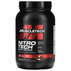 MuscleTech, серия Performance, Nitro Tech, основной источник сывороточных пептидов и изолята, вкус молочного шоколада, 998 г (2,20 фунта)